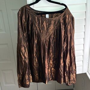 Amadi Anthropologie Metallic Blouse